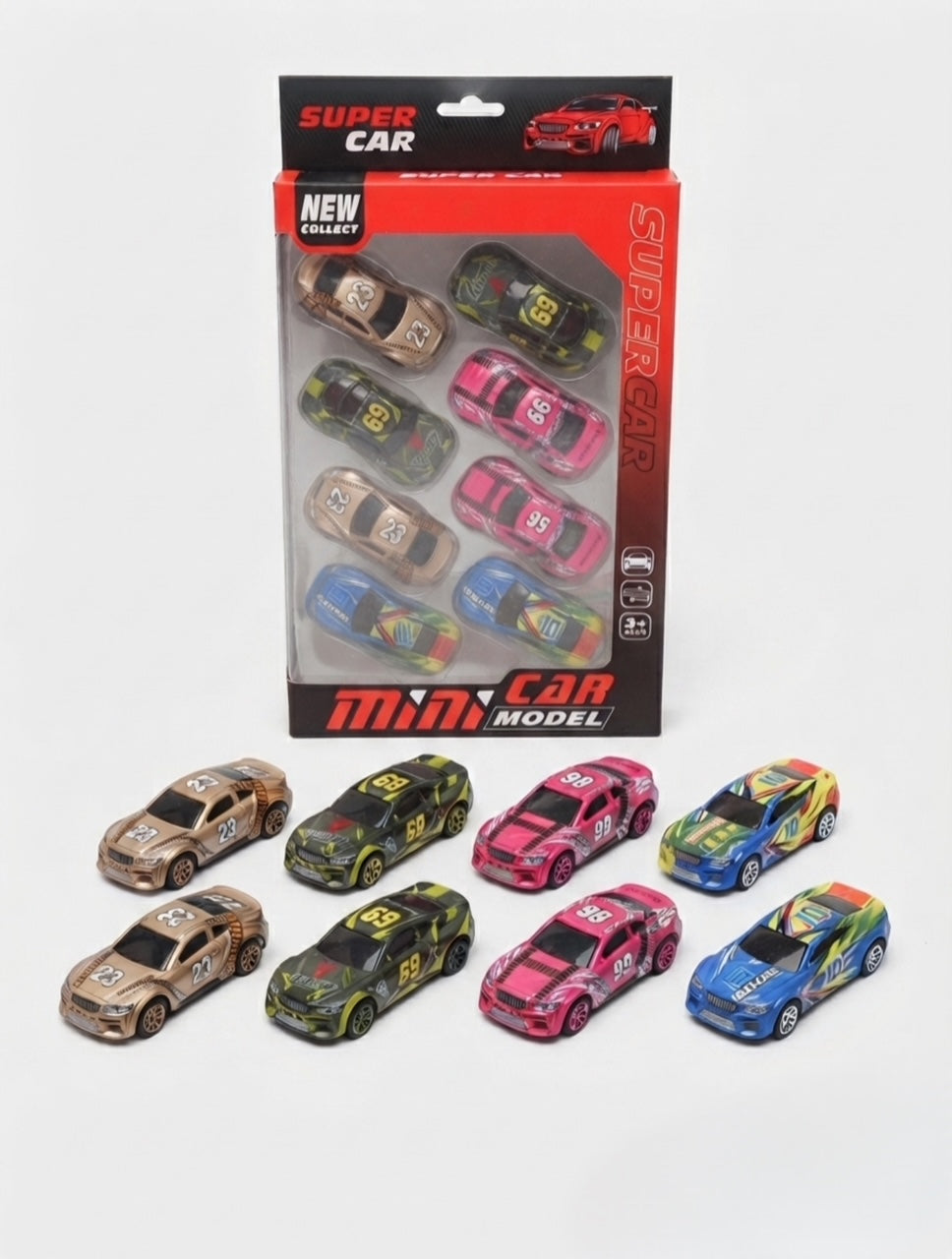 Super Mini Set Trkačkih Automobila 7+1 gratis (8 u setu)