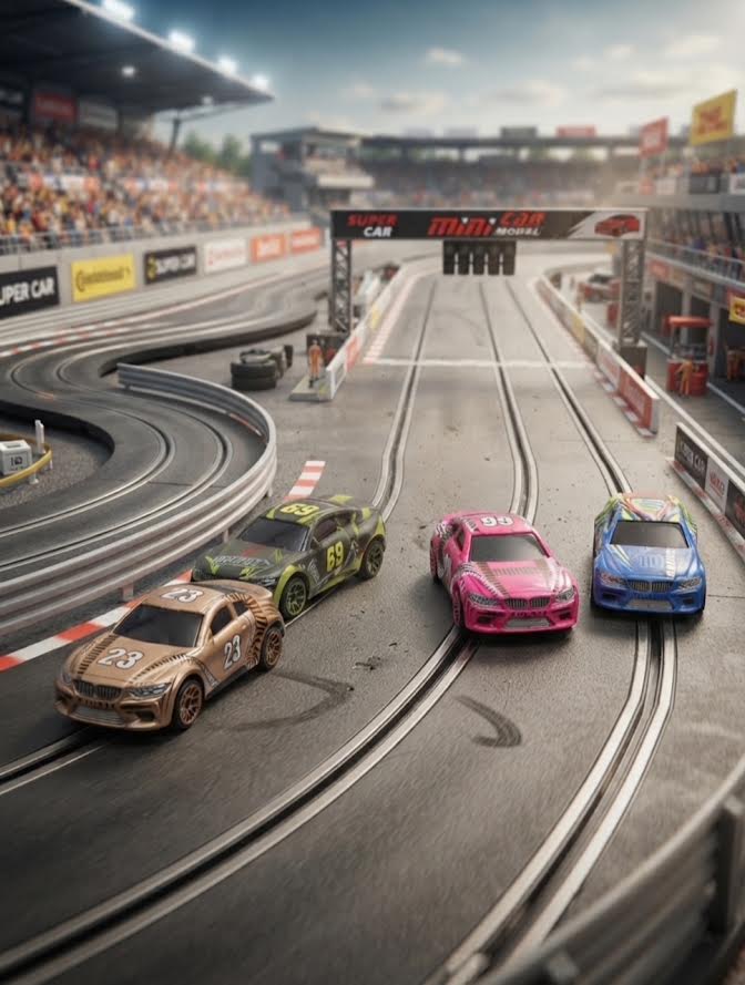 Super Mini Set Trkačkih Automobila 7+1 gratis (8 u setu)